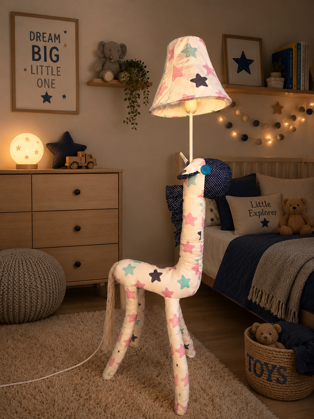 White Star Horse Floor Lamp