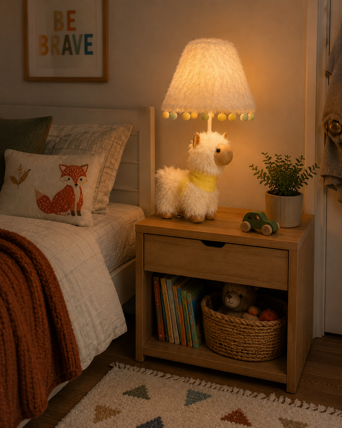 White Llama Table Lamp