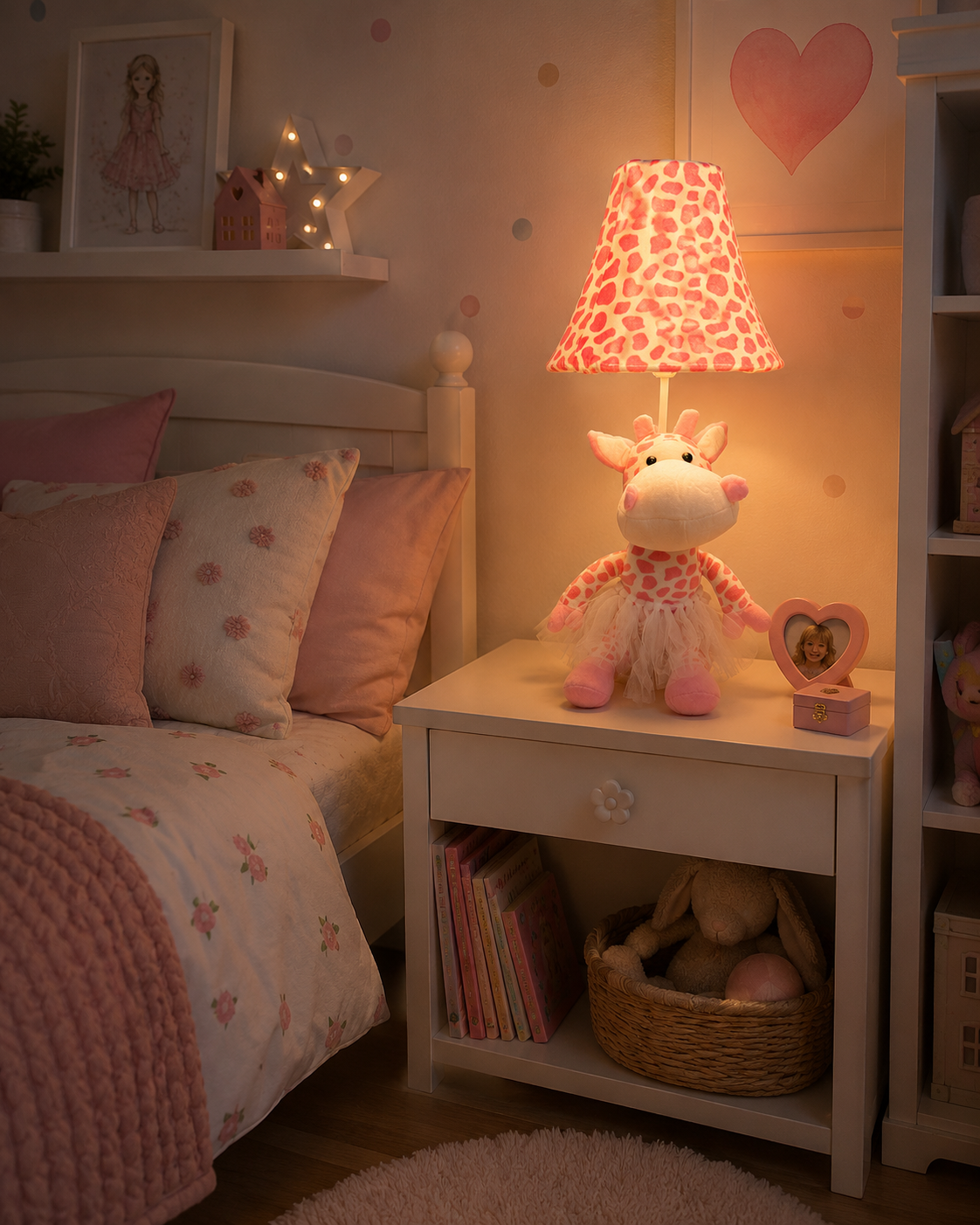 Pink Baby Giraffe Table Lamp