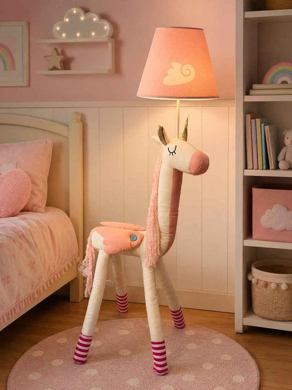 Pink & White Unicorn Floor Lamp