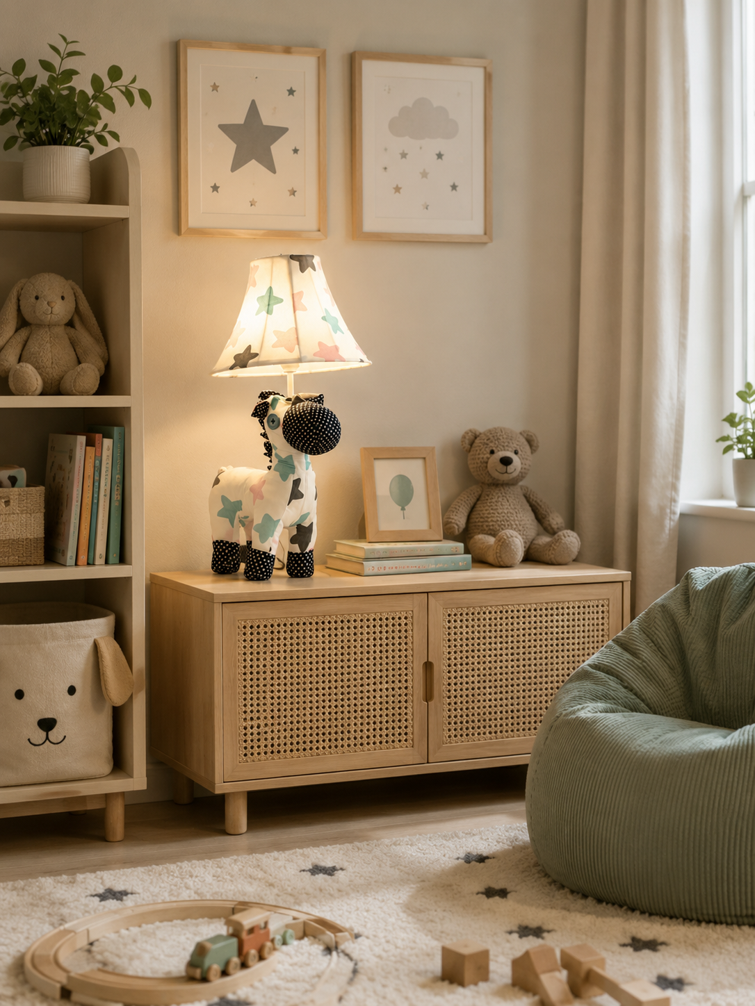 White Star Horse Table Lamp