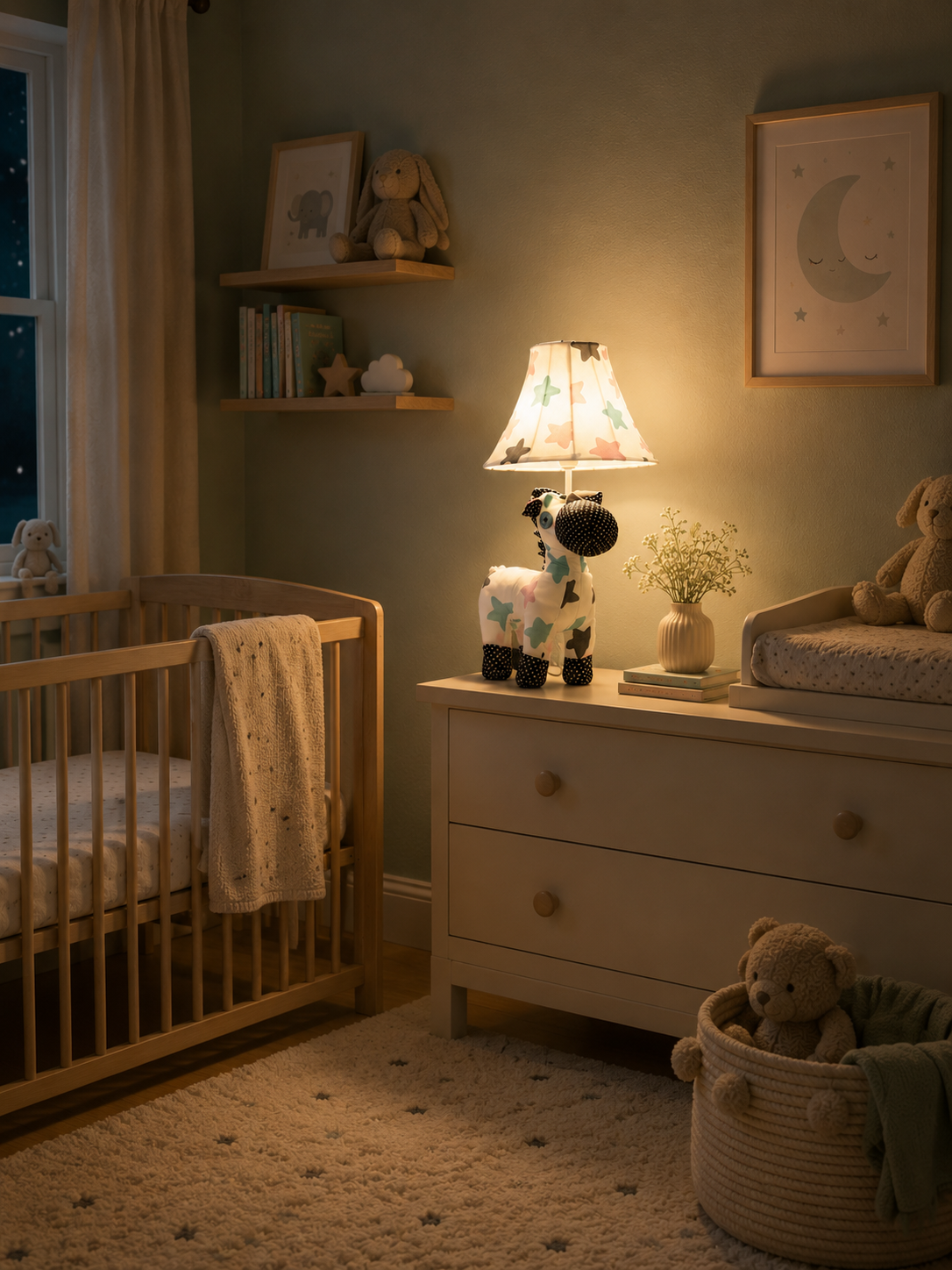 White Star Horse Table Lamp