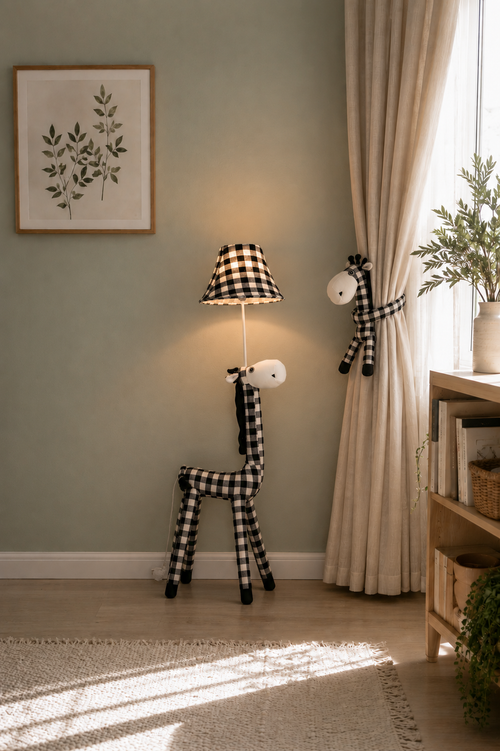 Black & White Horse Curtain Tie Back
