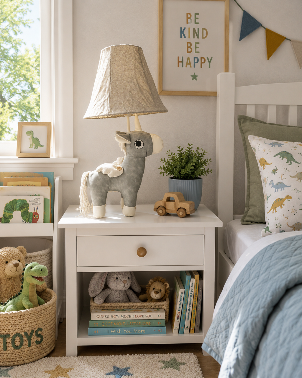 Grey Unicorn Table Lamp - NeoBuddies
