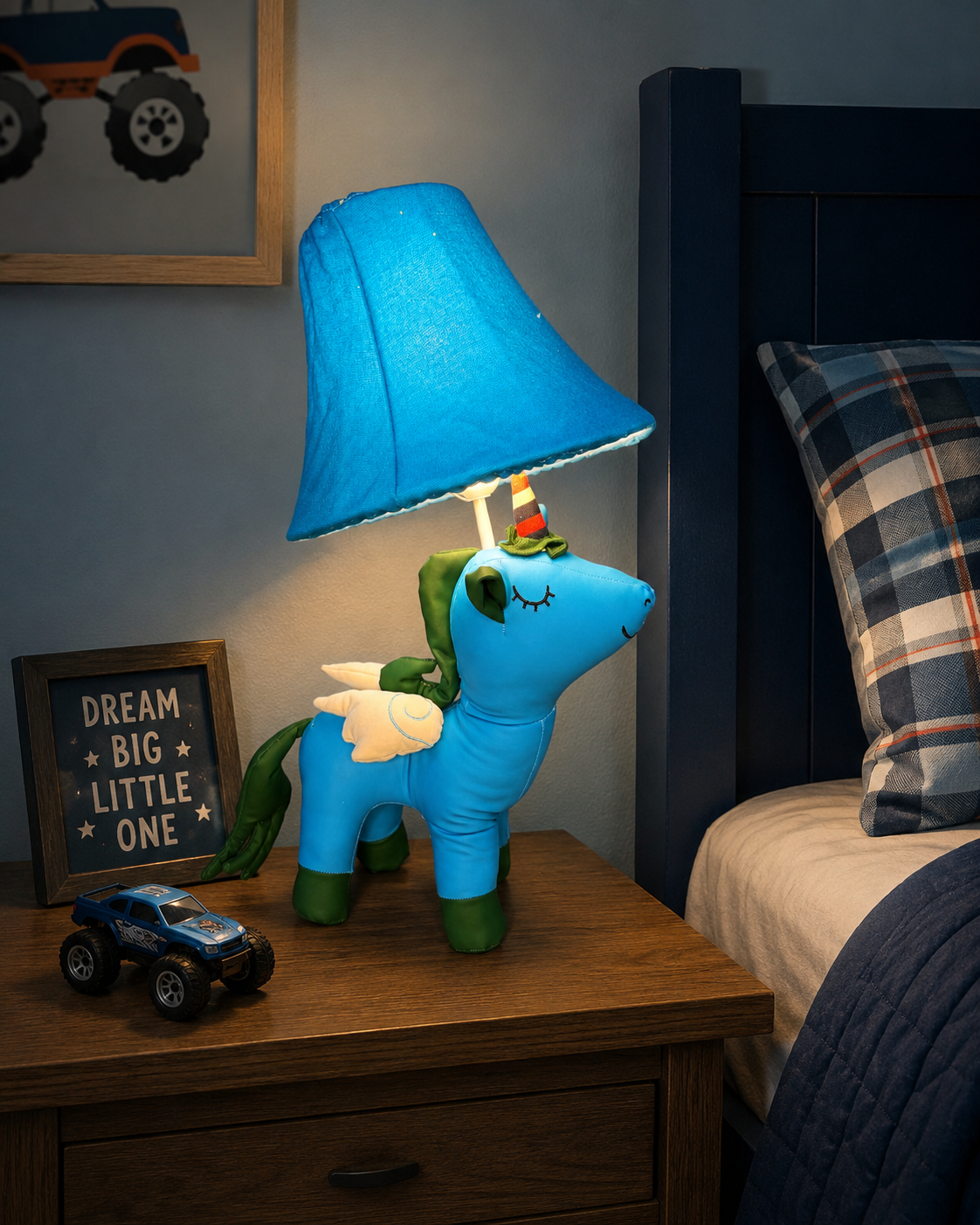 Blue Unicorn Table Lamp