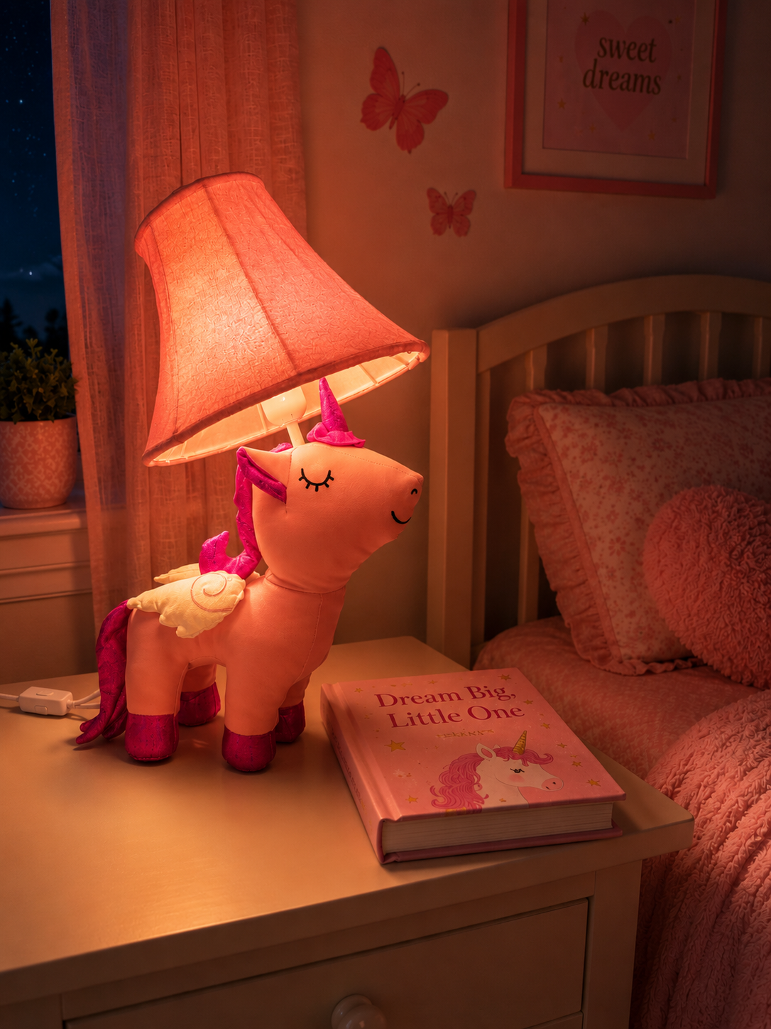 Pink Unicorn Table Lamp - NeoBuddies