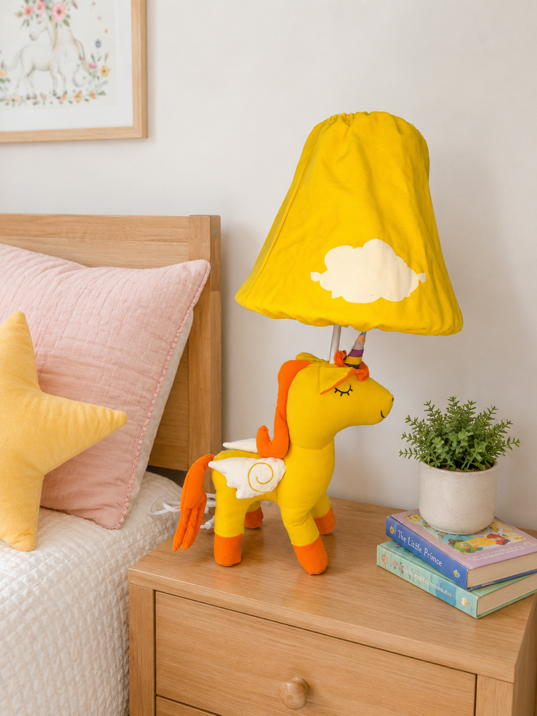 Yellow Unicorn Table Lamp - NeoBuddies