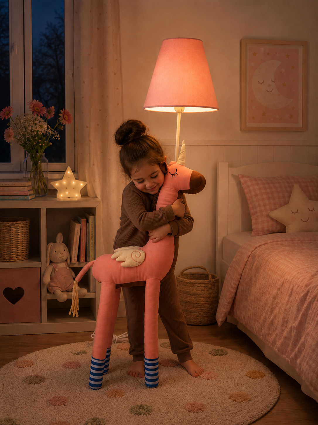 Pink & Brown Unicorn Floor Lamp - NeoBuddies