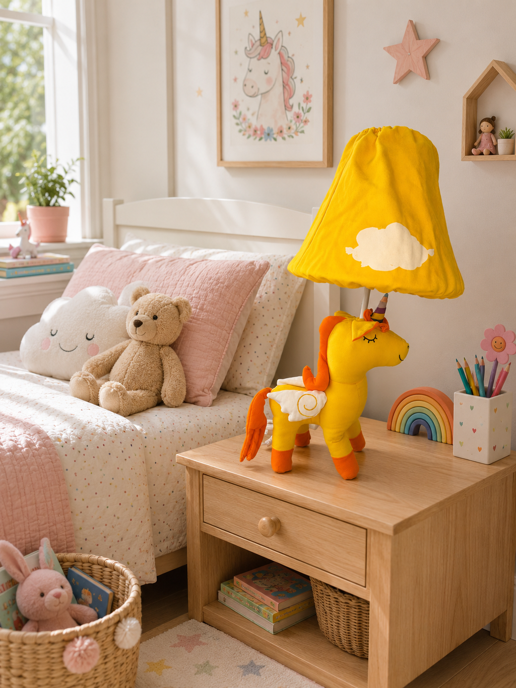 Yellow Unicorn Table Lamp - NeoBuddies