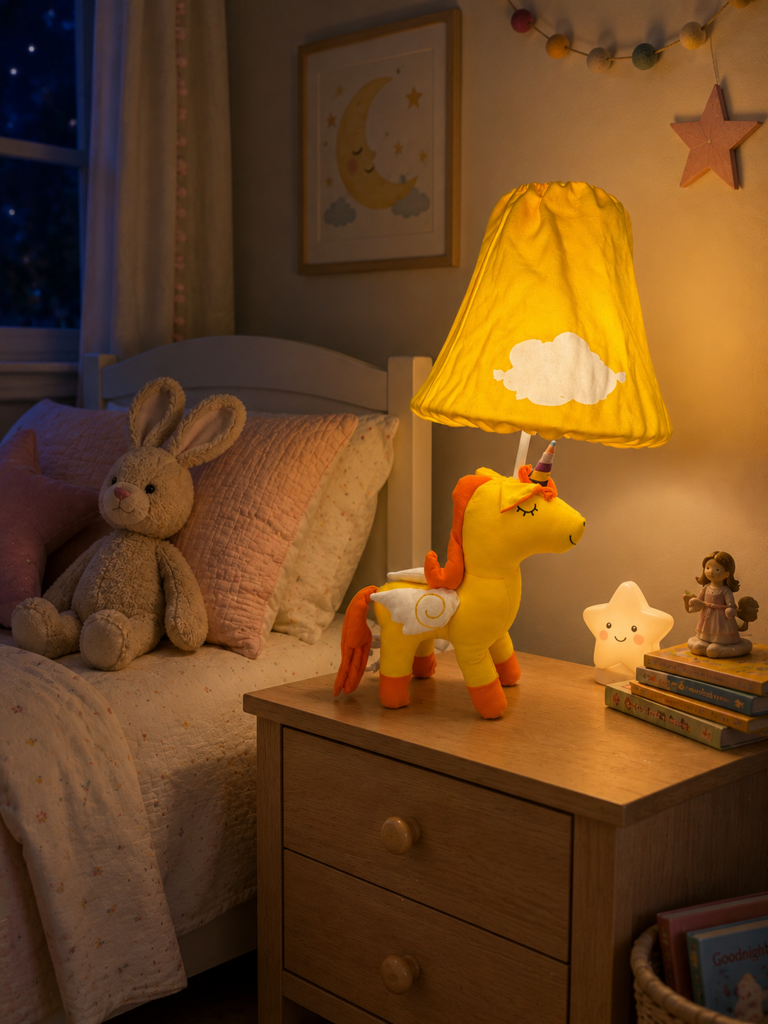 Yellow Unicorn Table Lamp - NeoBuddies