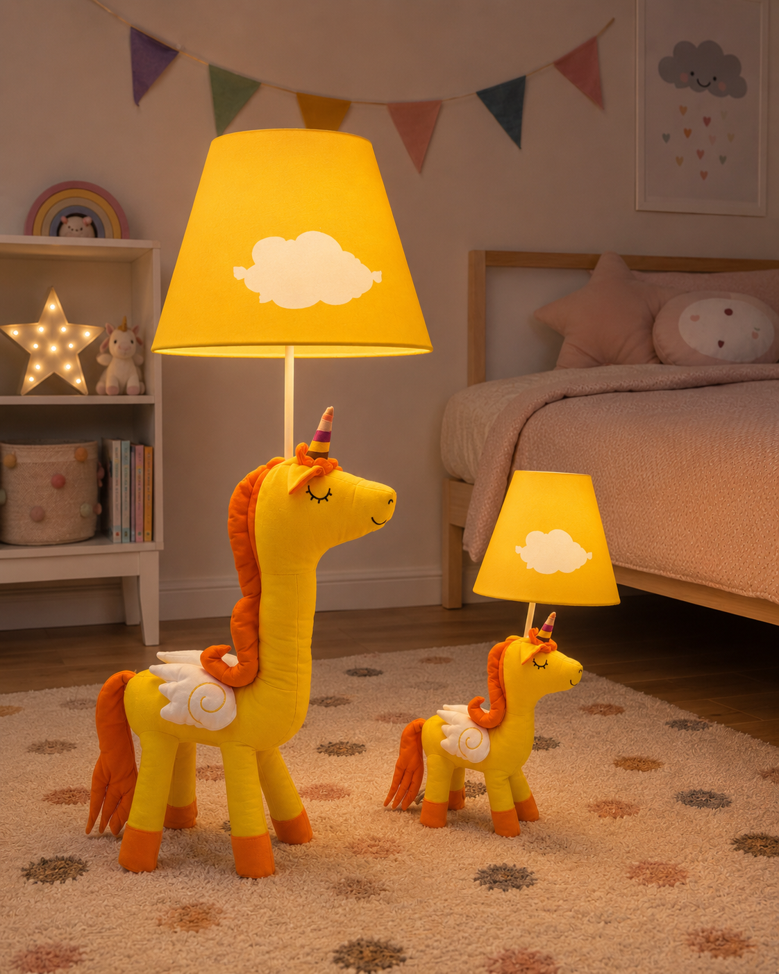 Yellow Unicorn Table Lamp - NeoBuddies