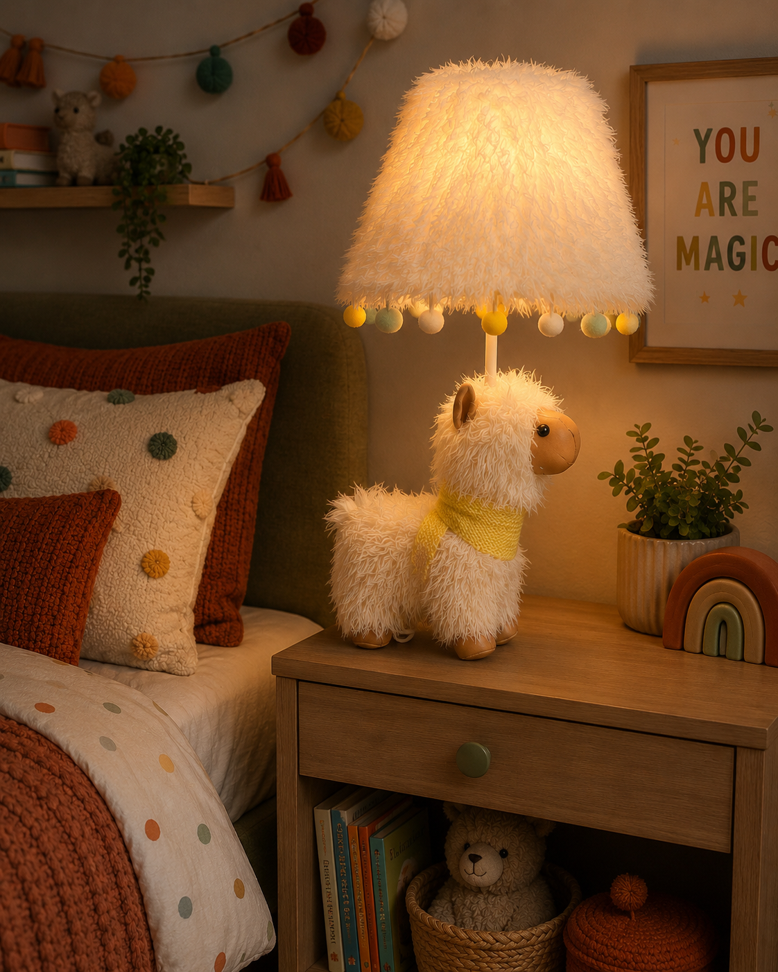 White Llama Table Lamp