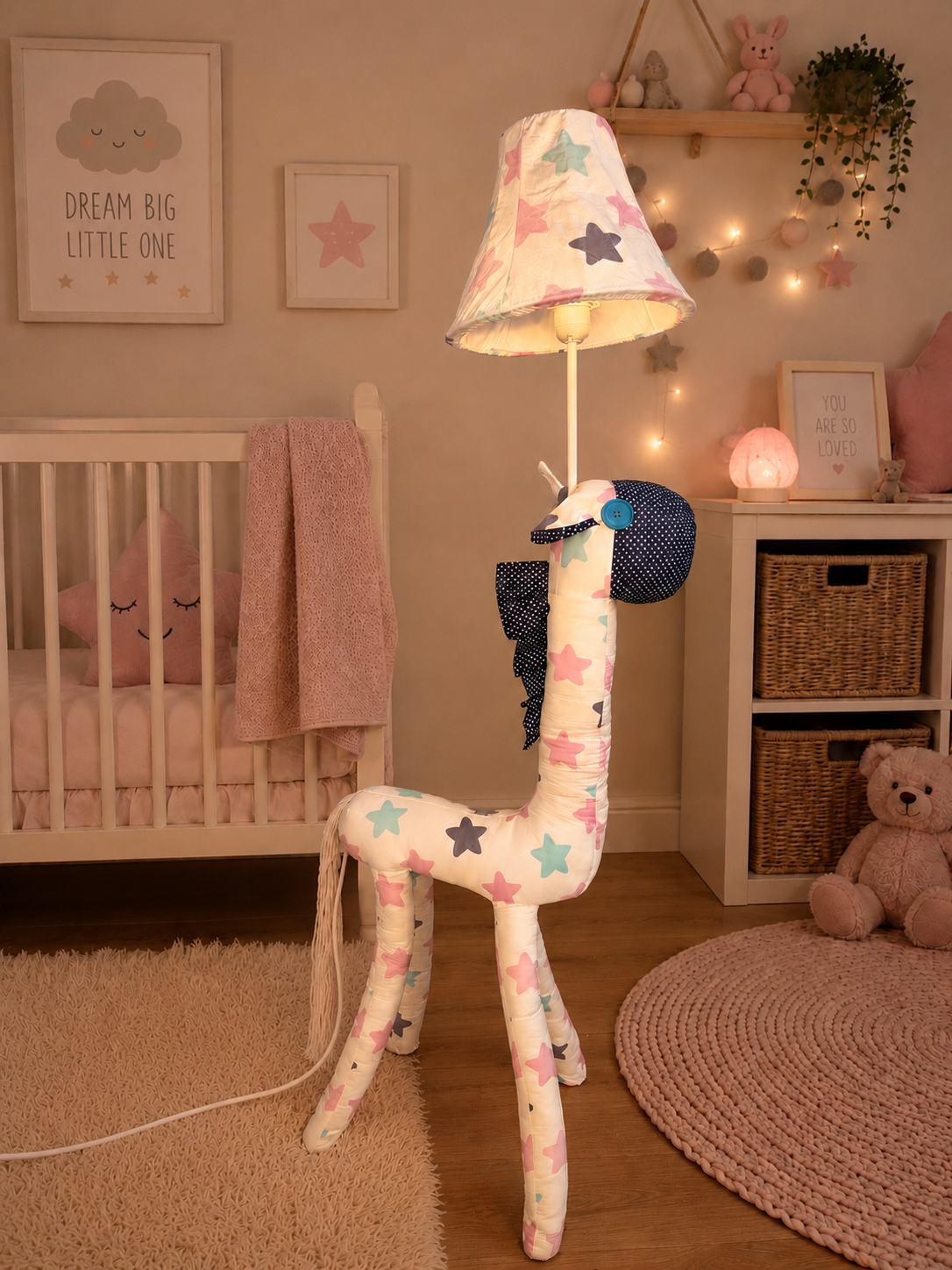 White Star Horse Floor Lamp