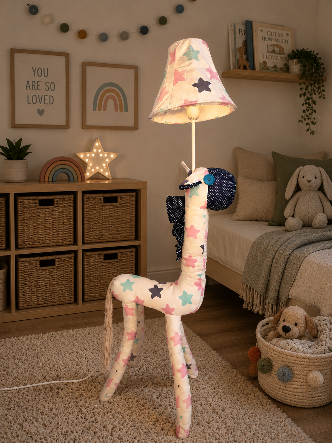 White Star Horse Floor Lamp