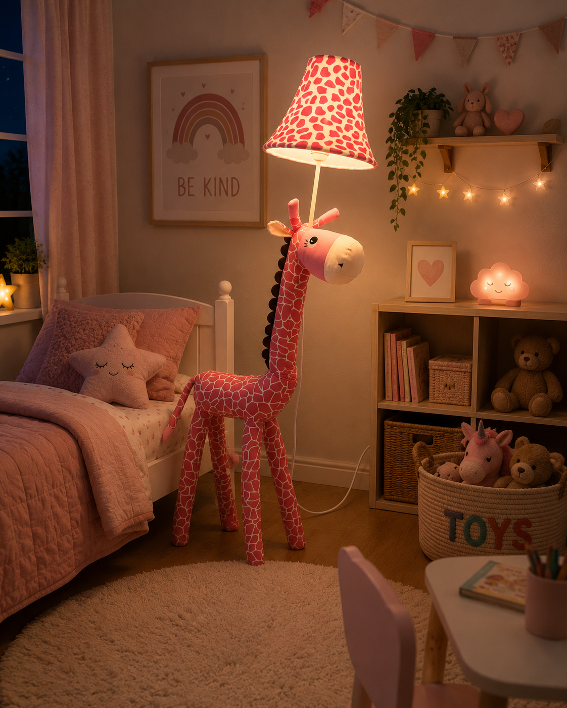 Pink Giraffe Floor Lamp