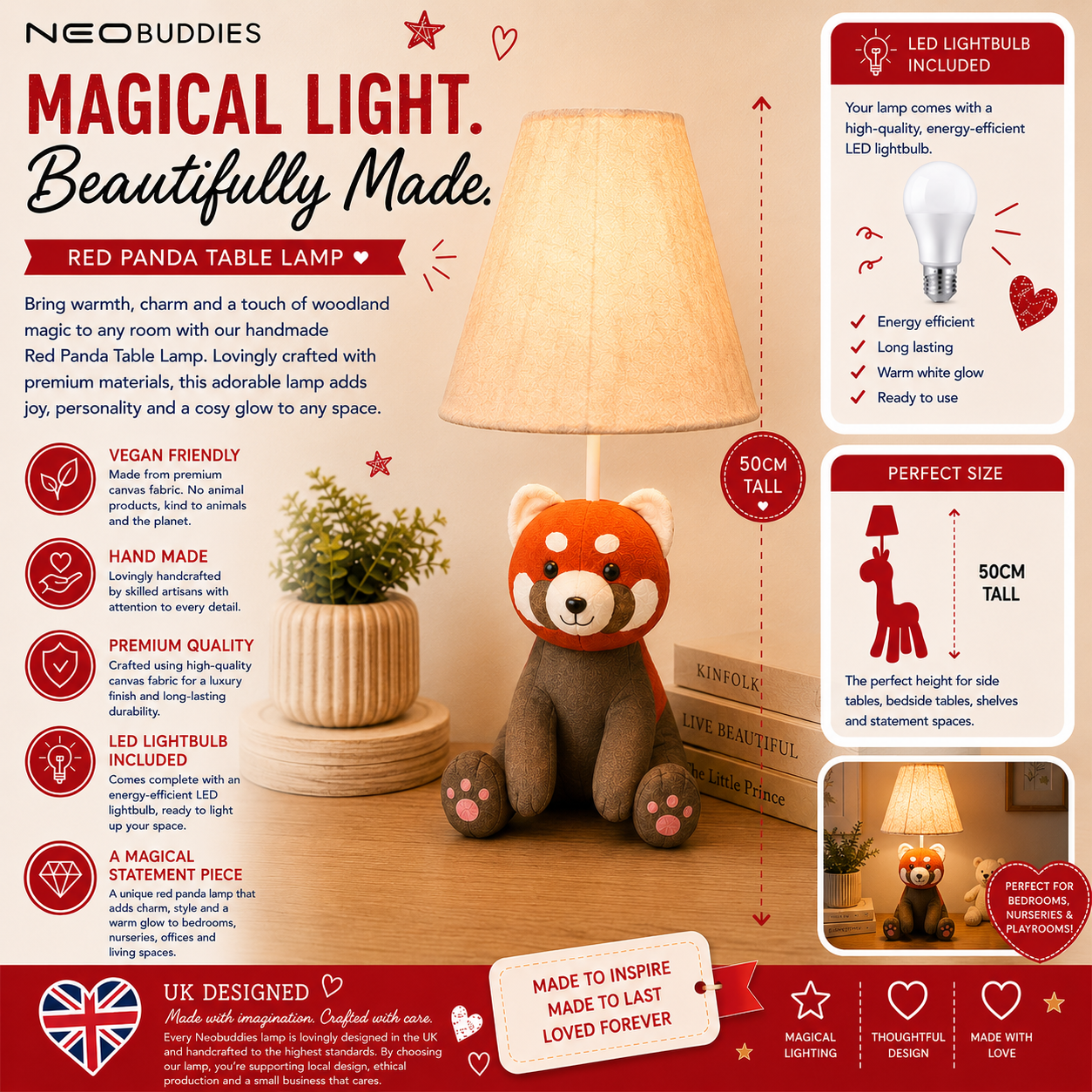 Red Panda Table Lamp