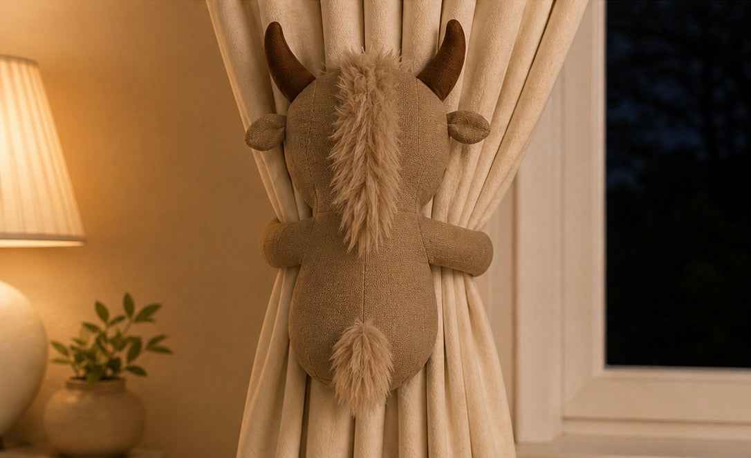 Cow Curtain Tie Back